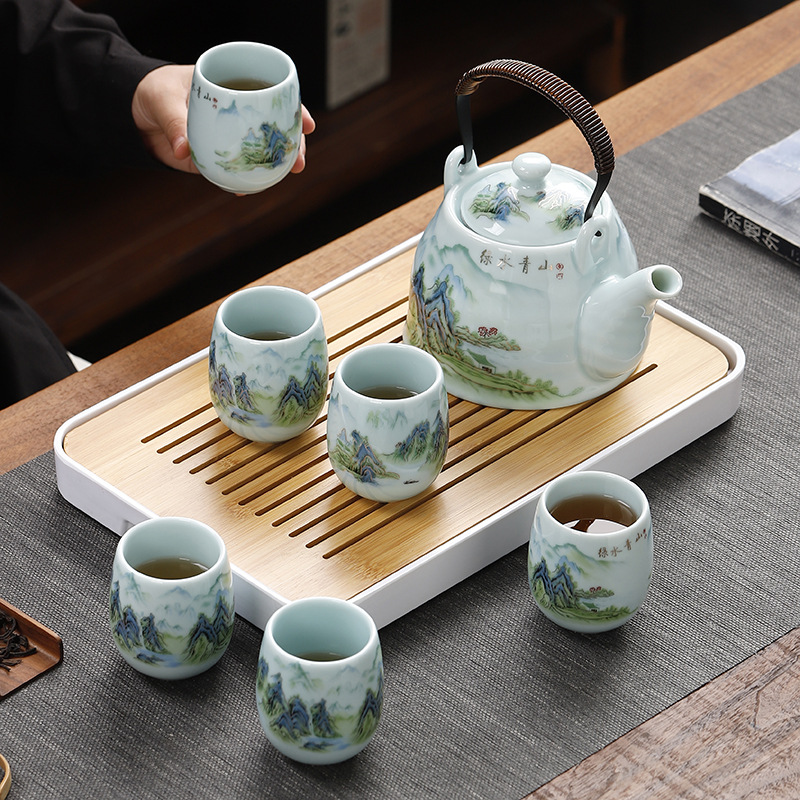 Ceramic tea cup, Japanese styl - Korean Tea Set 评论和价格