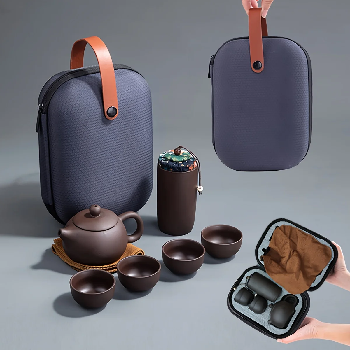 1 Set Travel Tea Set Portable  - Korean Tea Set 评论和价格