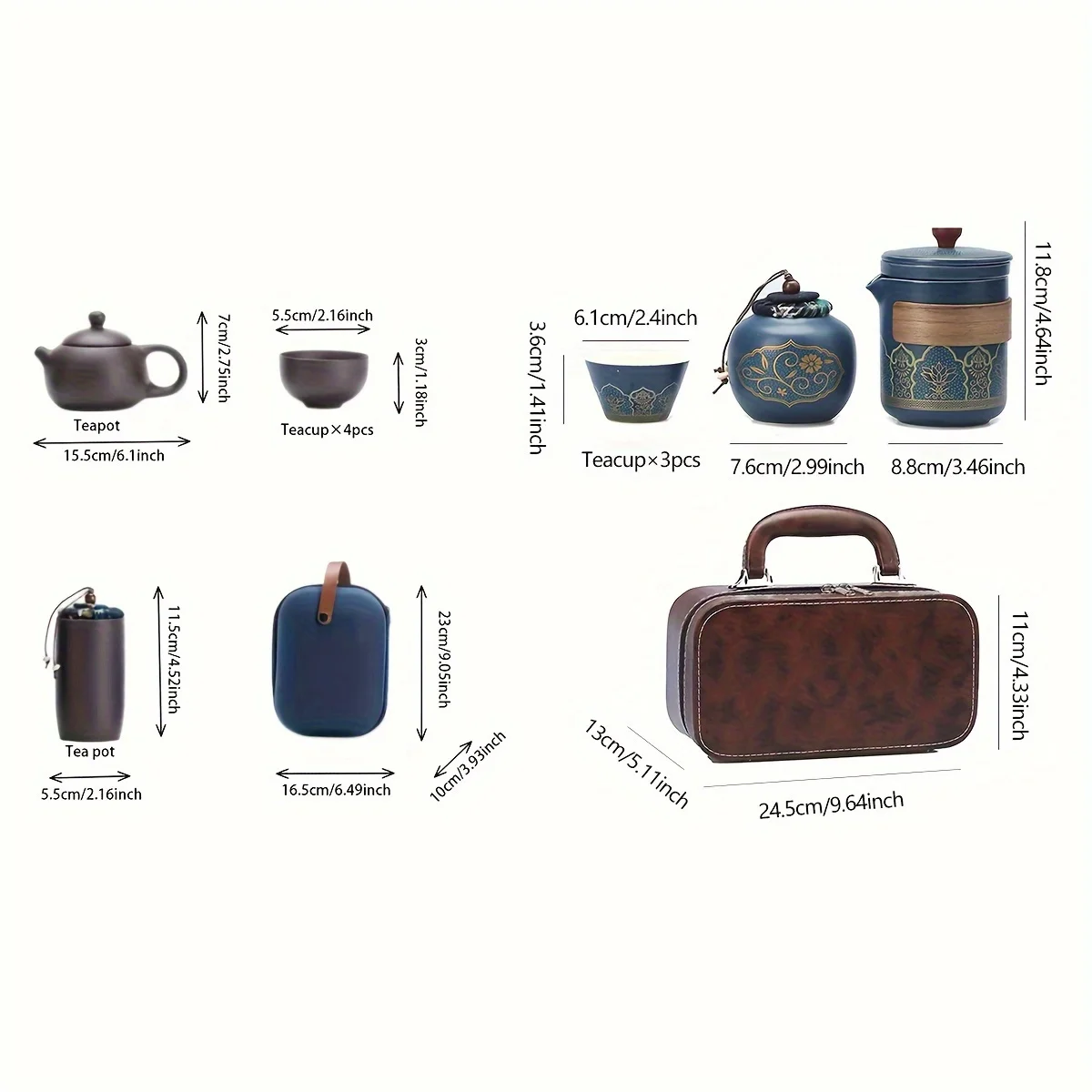 1 Set Travel Tea Set Portable  - Korean Tea Set 评论和价格