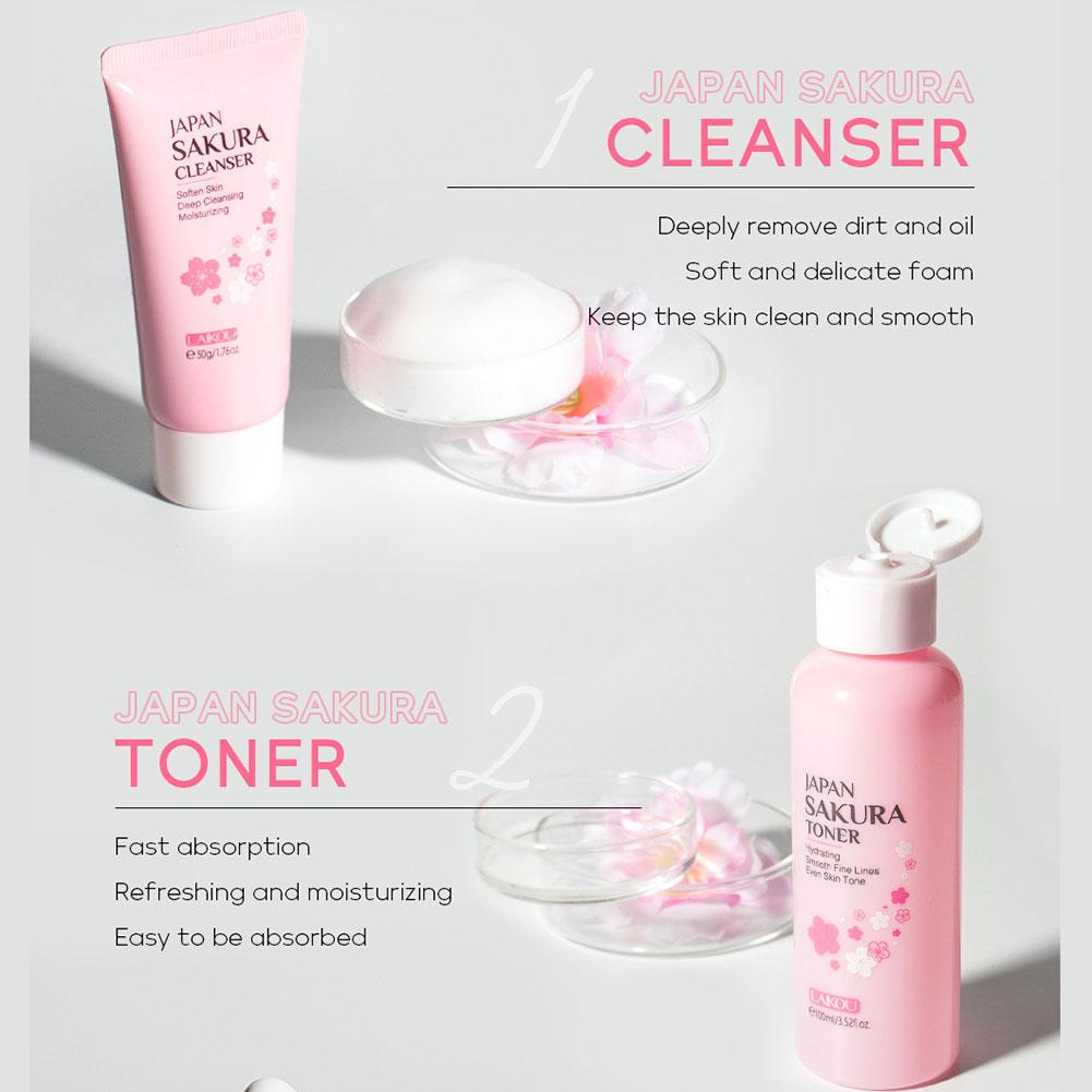 6pcs Sakura Skin Care Set Hydr - Korean Skincare Routine 评论和价格