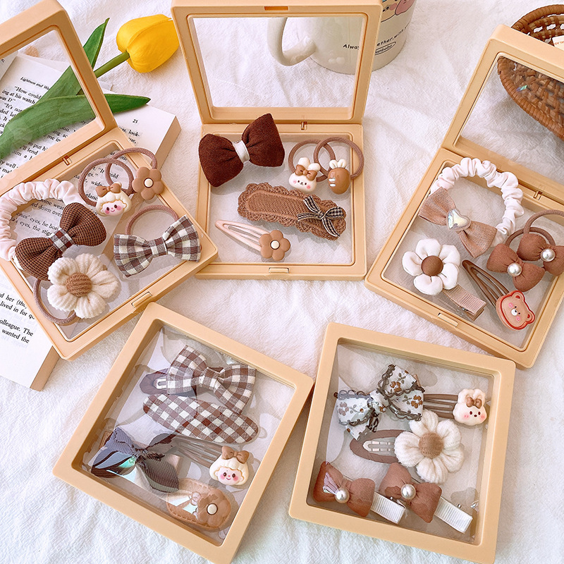 5Pcs Hair Accessory Set Milk T - Korean Tea Set 评论和价格