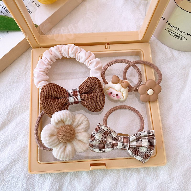 5Pcs Hair Accessory Set Milk T - Korean Tea Set 评论和价格