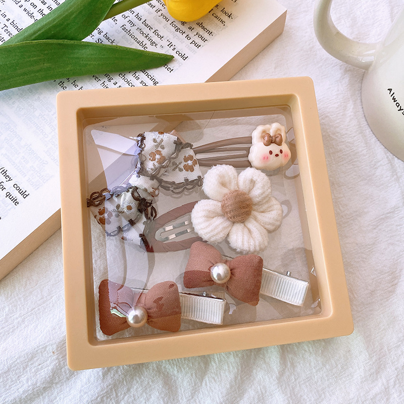 5Pcs Hair Accessory Set Milk T - Korean Tea Set 评论和价格