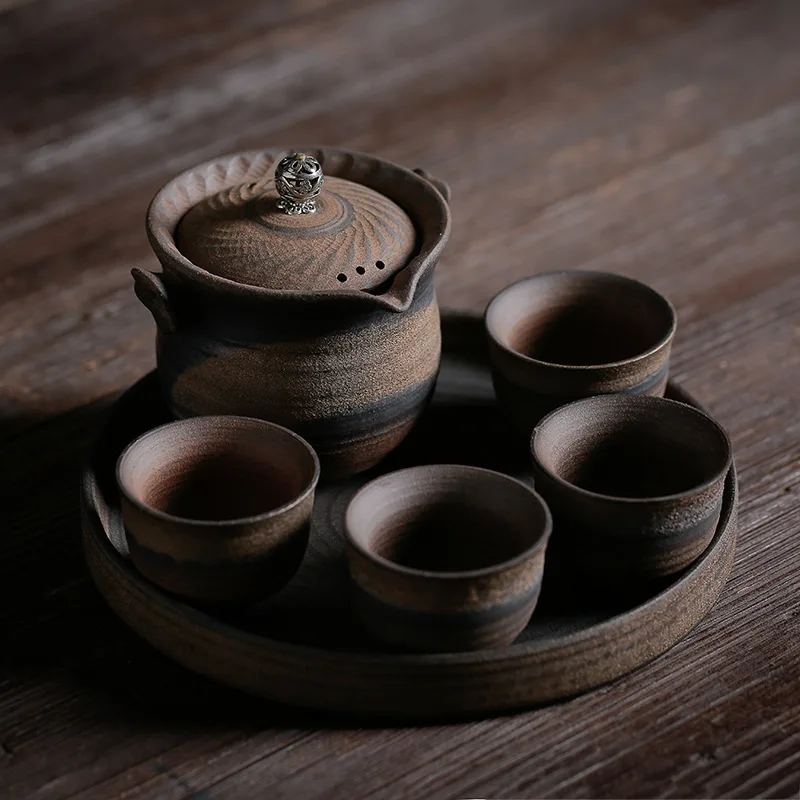 Japanese Crude Tao Yi Pot Four - Korean Tea Set 评论和价格