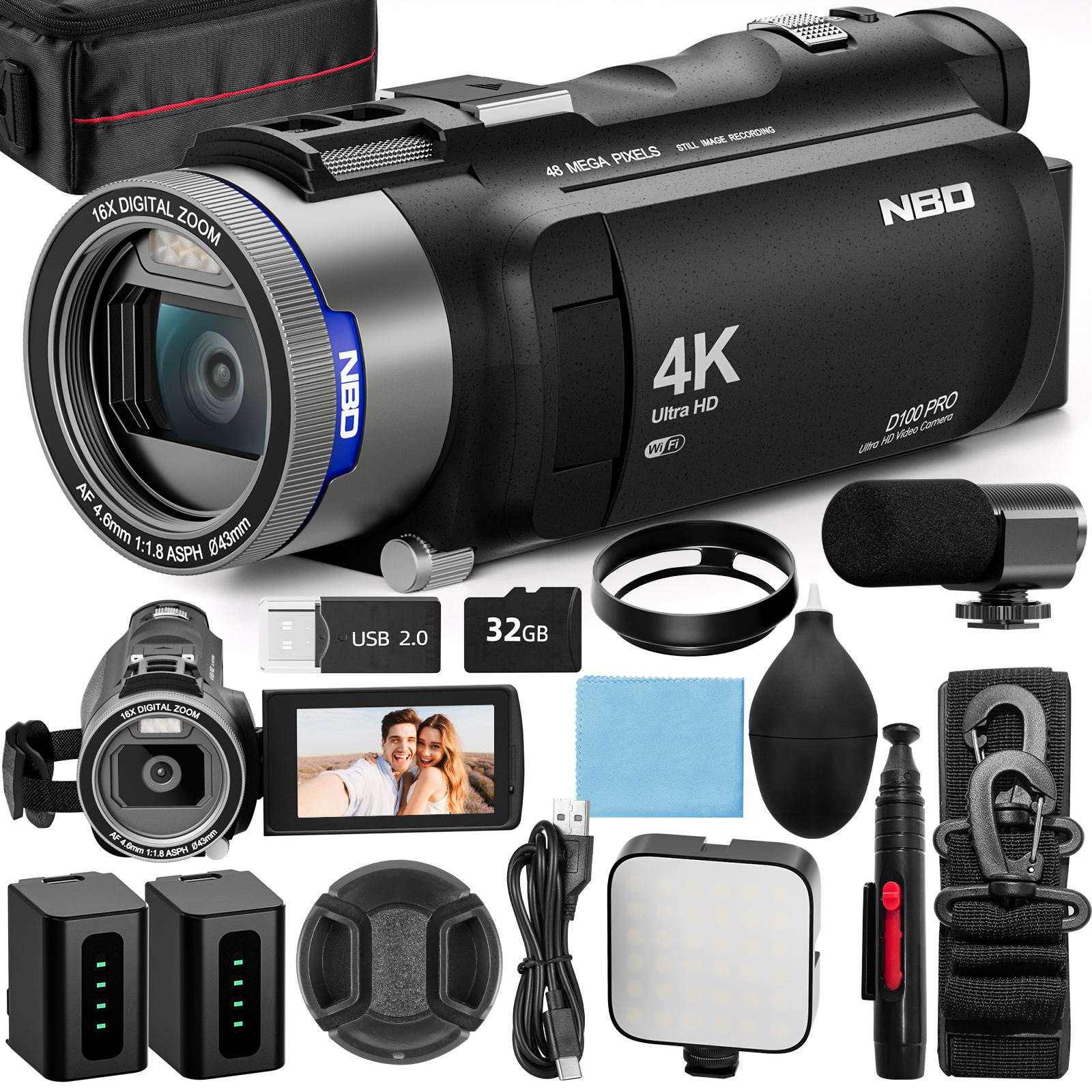 NBD 4K HD&48MP Camcorder Video - The Korean Lifestyle 评论和价格